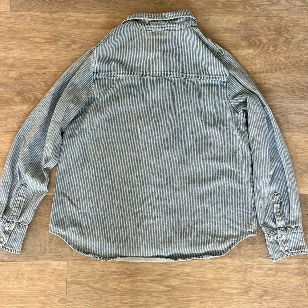 Thread & Supply Striped Denim Button-Up Shirt | Women’s M - Picture 4 of 7